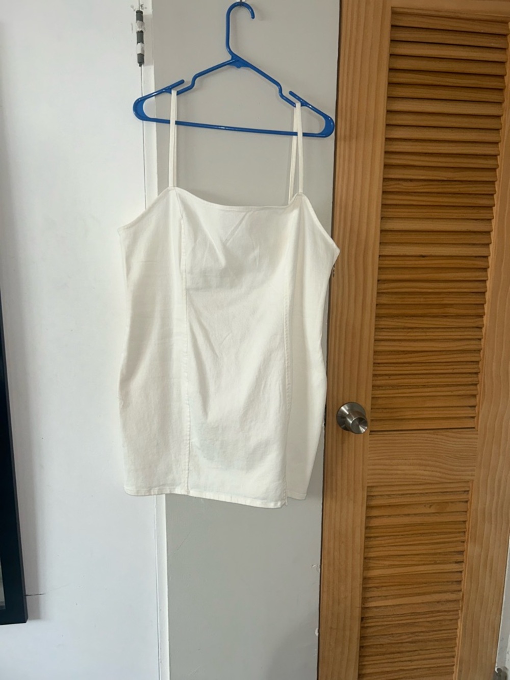 H&M White Denim Mini Dress with Tag